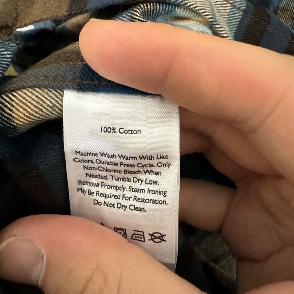 Eddie Bauer Shirt Men's M Plaid Long Sleeve Button Down Flannel Cotton NWOT - Picture 8 of 8